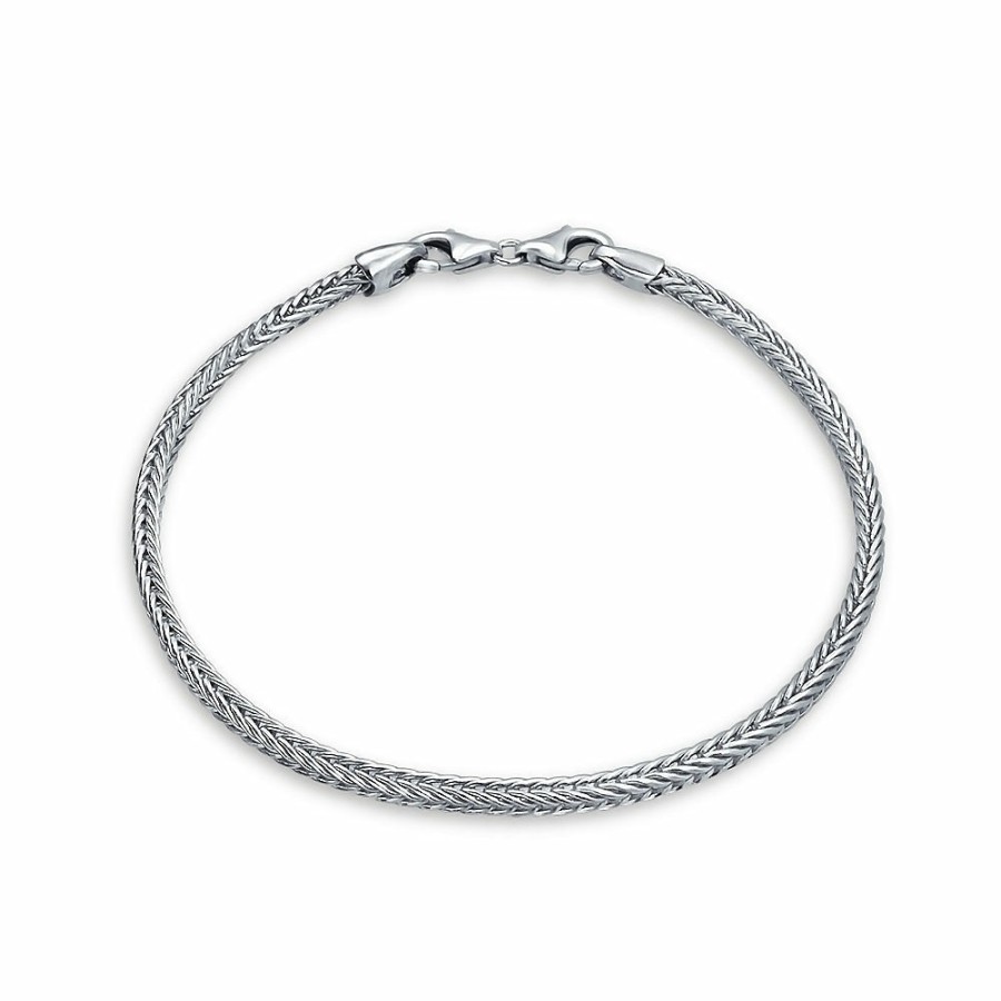 Shop Women Bling Jewelry Unique Bracelets | Snake Foxtail Chain Bracelet For European Charm Beads Sterling