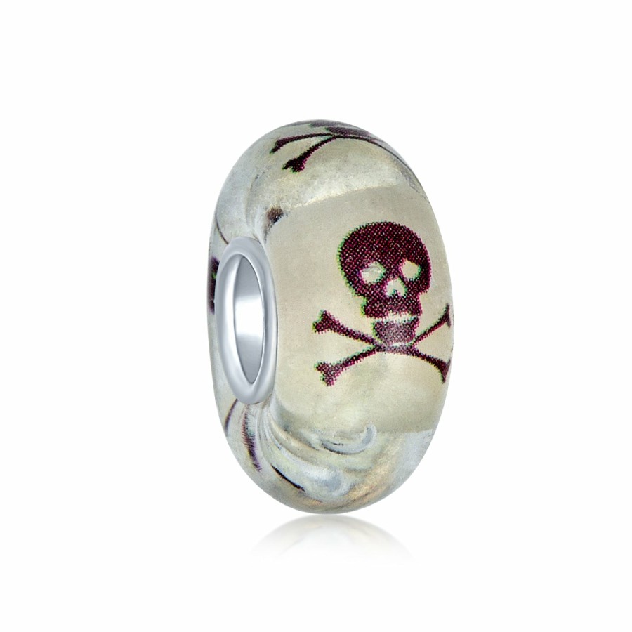 Shop Women Bling Jewelry Unique Charms | Halloween Skeleton Pirate Skull Swords Charm Bead .925 Sterling