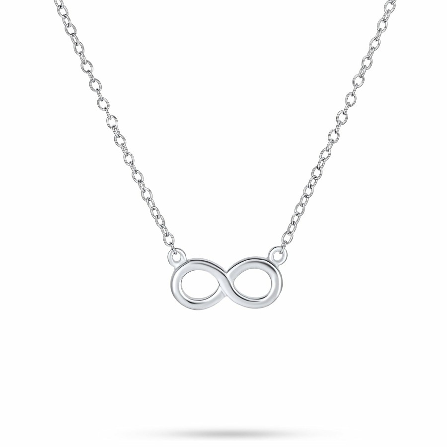 Shop Women Bling Jewelry Pendant Necklaces | Infinity Eternal Love Pendant Figure Eight Sterling Silver Necklace