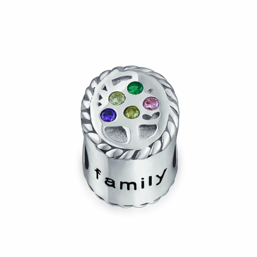 Shop Women Bling Jewelry Unique Charms | Family Circle Dreamer Wishing Tree Of Life Cz Bead Charm .925