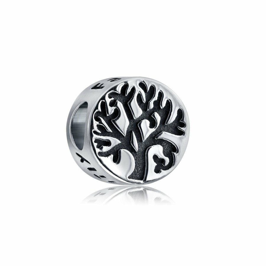 Shop Women Bling Jewelry Unique Charms | Family Circle Dreamer Wishing Tree Of Life Cz Bead Charm .925