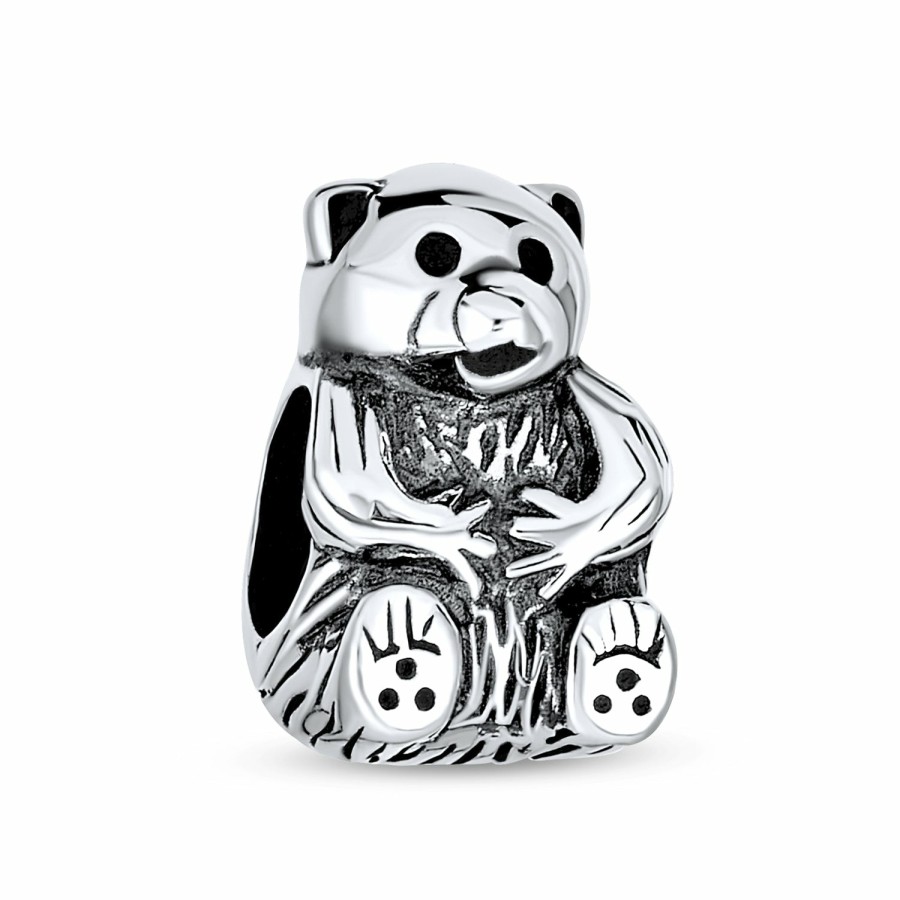 Shop Women Bling Jewelry Unique Charms | Jungle Zoo Animal World Panda Bear Fox Charm Bead .925 Sterling