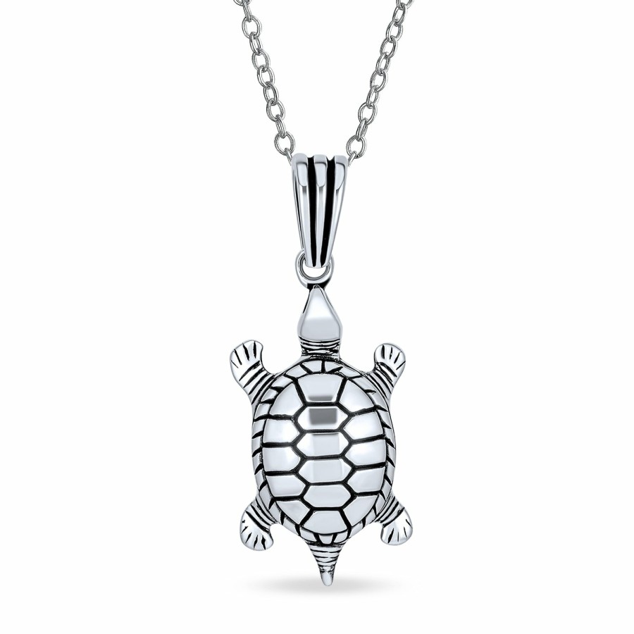 Shop Women Bling Jewelry Jewelry Sets | Nautical Hawaiian Tortoise Beach Turtle Pendant Earrings Set 925 Sterling