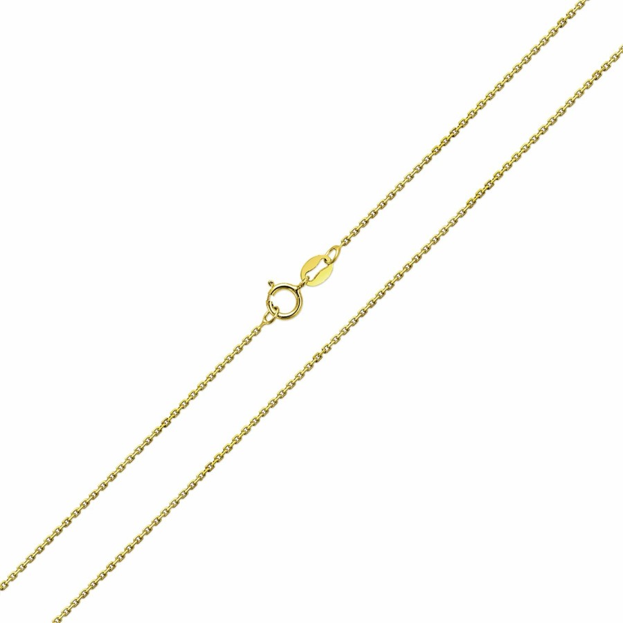 Shop Women Bling Jewelry Chains Necklaces | 1-1.5Mm Thin 14K Yellow Gold Rose Gold Plated Diamond-Cut Chain - 16,18 Inch