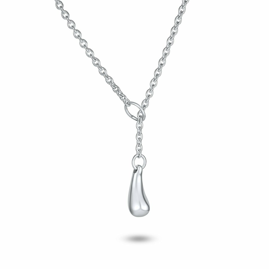 Shop Women Bling Jewelry Pendant Necklaces | Long Teardrop Bead Ball Lariat Pendant Y Necklace .925Sterling Silver