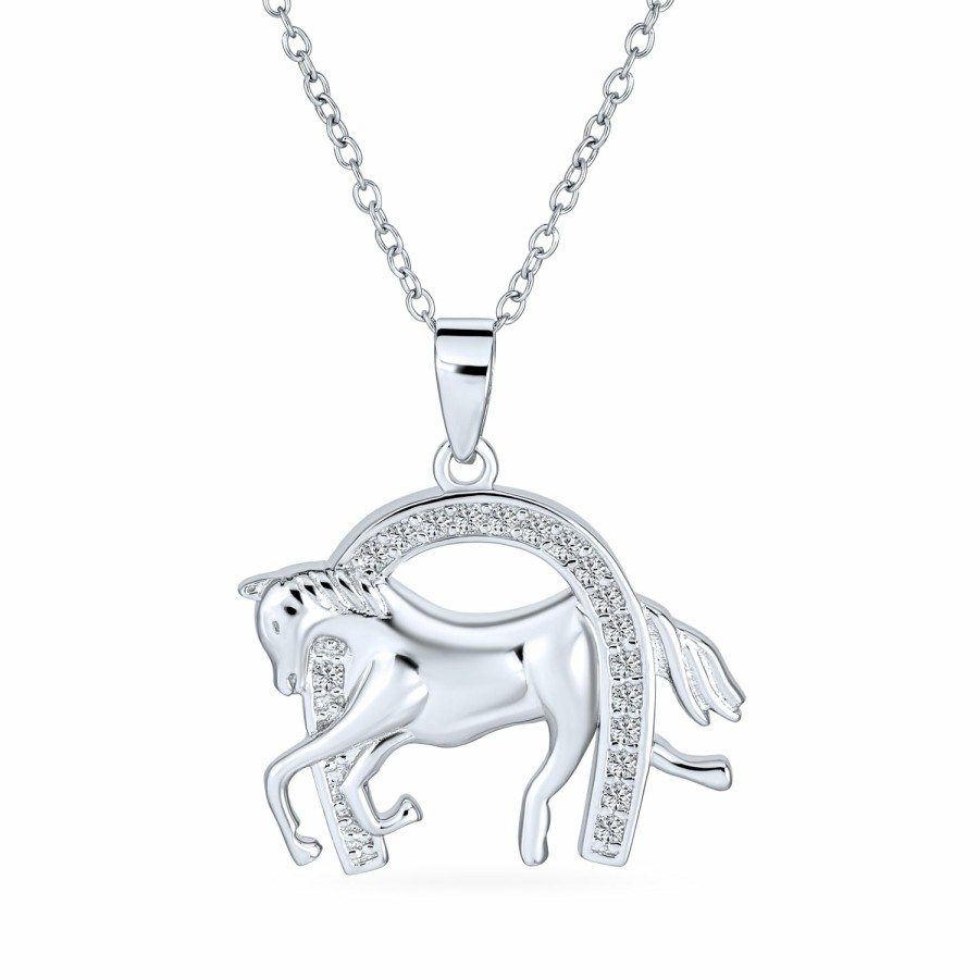 Shop Women Bling Jewelry Charm Bracelets | Western Equestrian Horse Stud Earrings Pendant Bracelet .925 Sterling