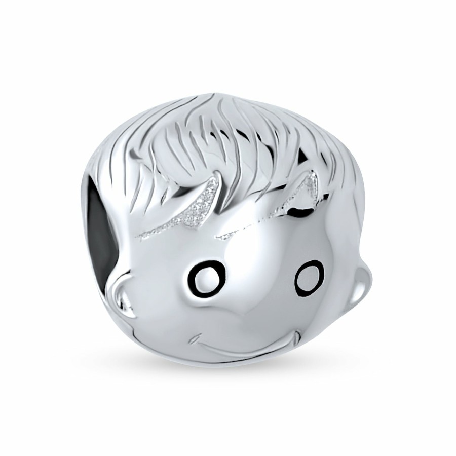 Shop Women Bling Jewelry Unique Charms | Smiling Child Boy Face Son Charm Bead .925Sterling Silver