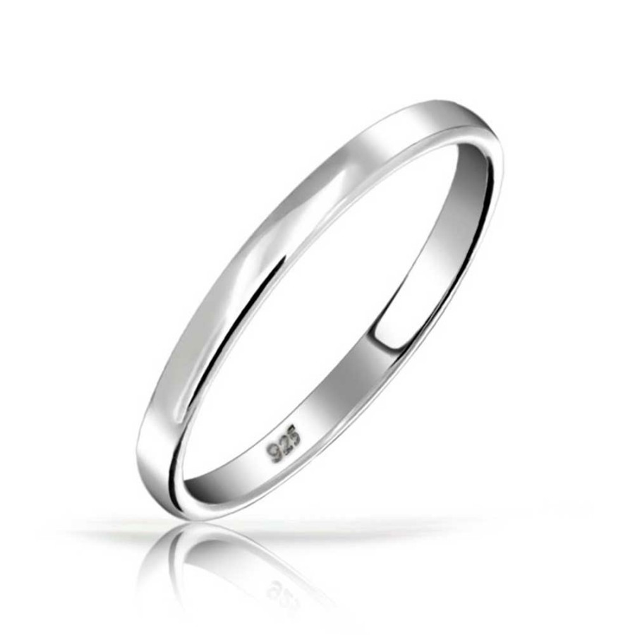 Shop Men Bling Jewelry Mens Engravable Rings | .925 Sterling Couples Wedding Band Ring Or Thumb Toe Ring 3Mm Silver