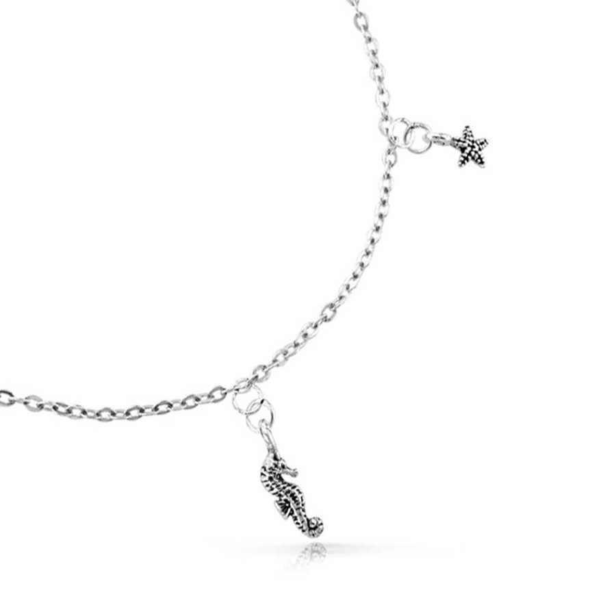 Shop Women Bling Jewelry Ankle Bracelets | Charm Dangle Starfish Crab Seahorse Concho Sea Anklet Sterling Silver