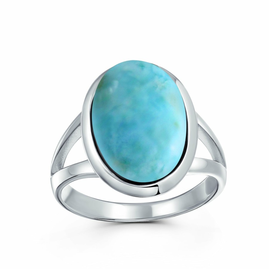 Shop Women Bling Jewelry Statement Cocktail Rings | Large Oval Cabochon Bezel Gemstone Statement Ring .925Sterling