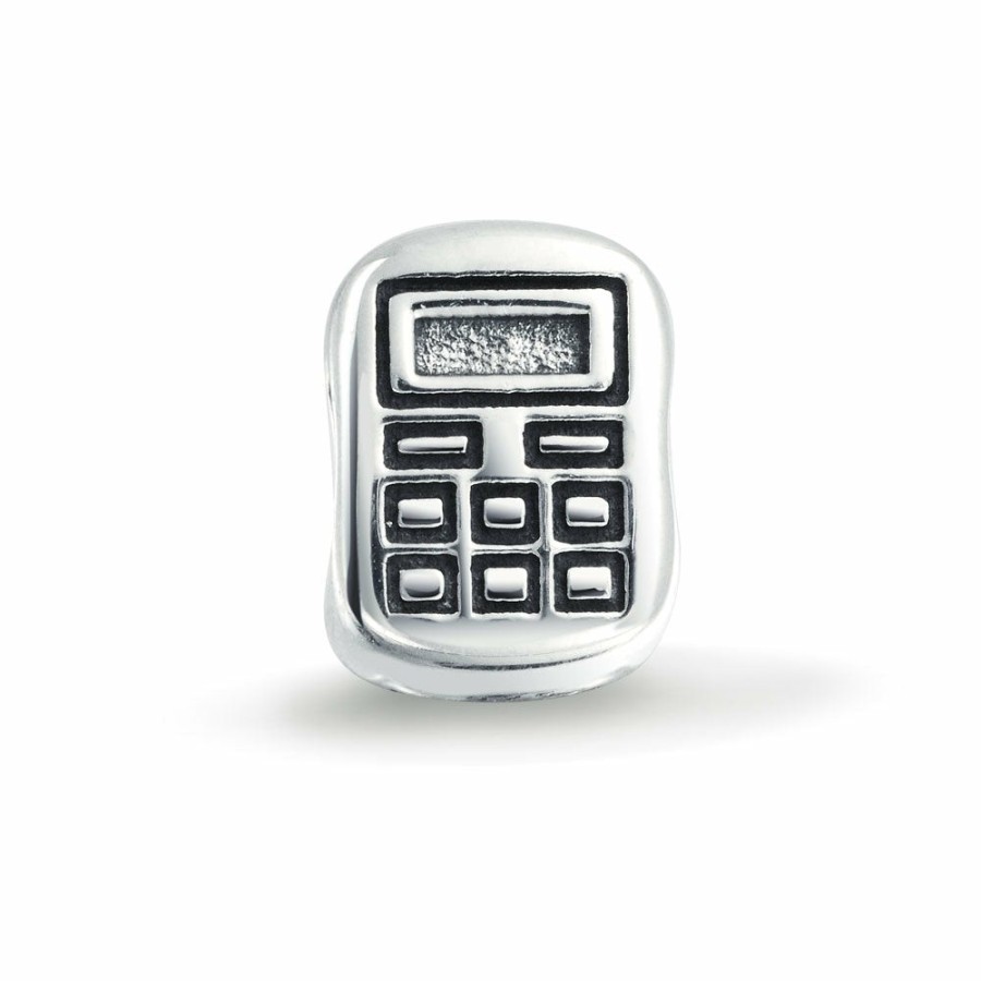 Shop Women Bling Jewelry Unique Charms | Bookkeeper Accountant Math Calculator Bead Charm .925 Sterling