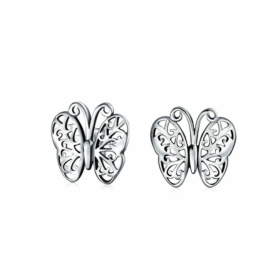 Shop Women Bling Jewelry Dangle Drop Earrings | Garden Insects Dragonfly Firefly Butterfly Stud Earrings .925 Sterling