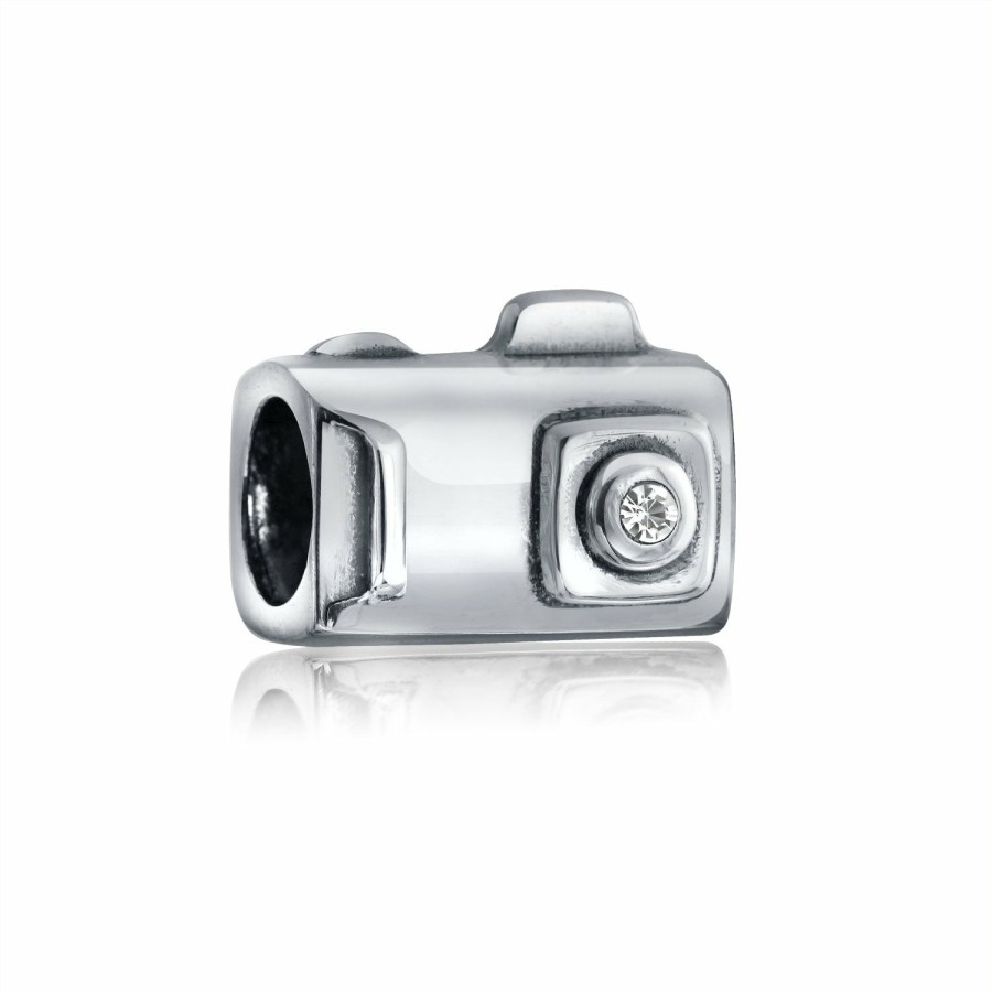 Shop Women Bling Jewelry Travel Charms Beads | Hobby Digital Photography Photo Camera Charm Bead .925Sterling Silver