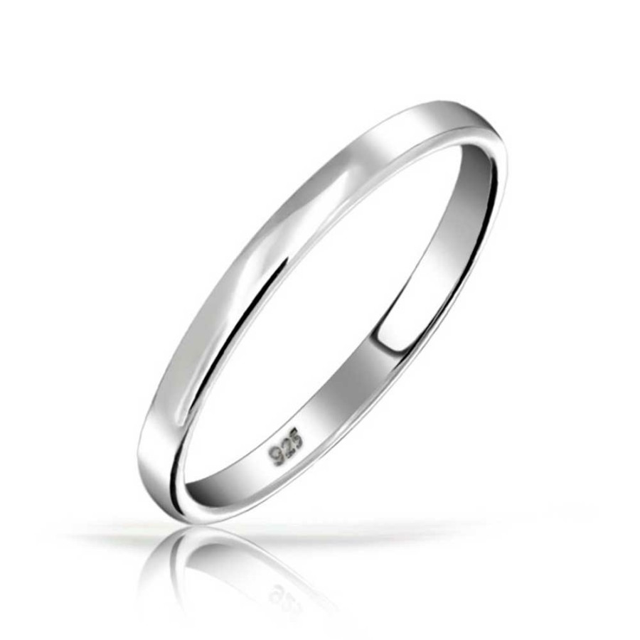 Shop Men Bling Jewelry Mens Rings | .925 Sterling Couples Wedding Band Ring Or Thumb Toe Ring 3Mm Silver