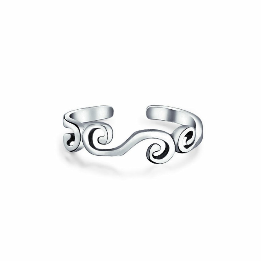 Shop Women Bling Jewelry Toe Rings | Celtic Scroll Spiral Midi Toe Ring .925 Silver Sterling Adjustable