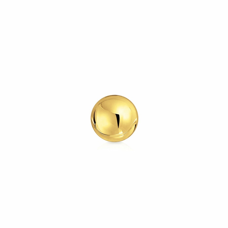 Shop Women Bling Jewelry Ear Cuffs, Cartilage Earrings | Tiny Round Ball 1Piece Stud Earring Cartilage Real Yellow Gold 3 4 5Mm