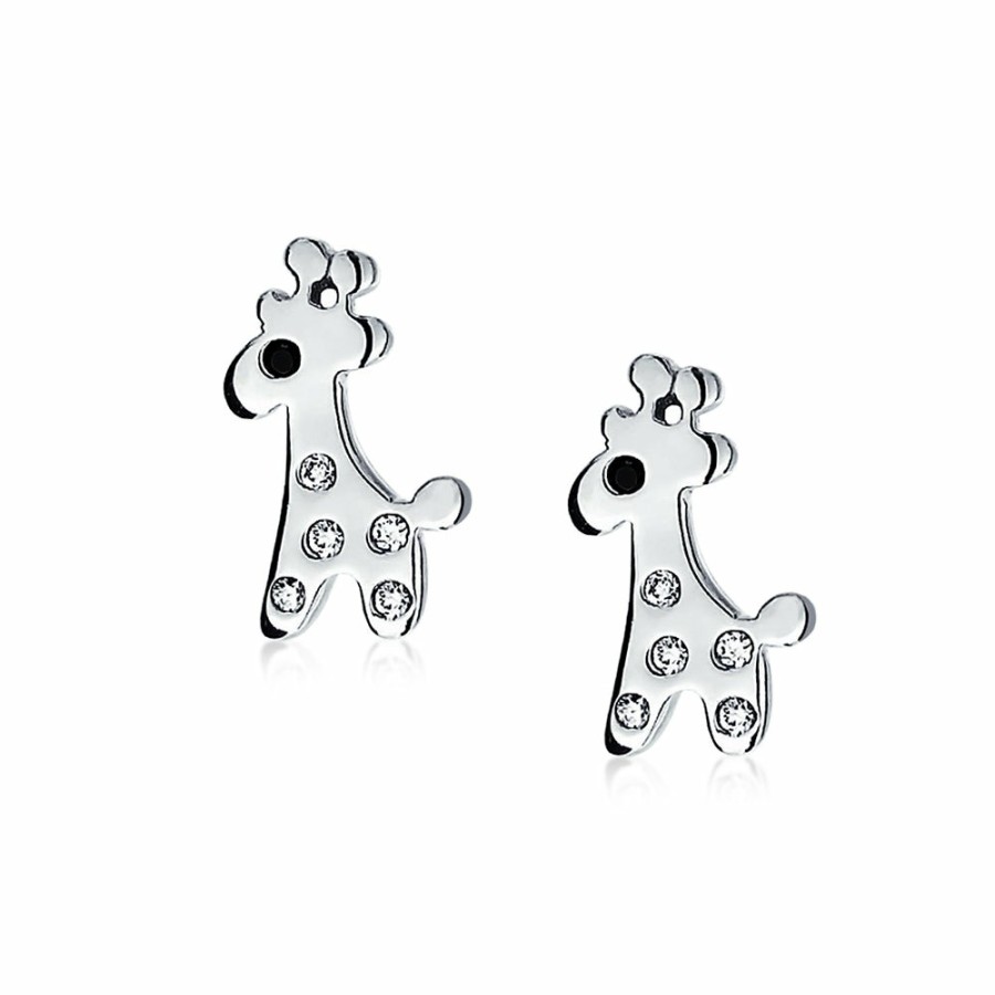 Shop Women Bling Jewelry | Lover Cartoon Cubic Zirconia Giraffe Stud Earrings Sterling Silver