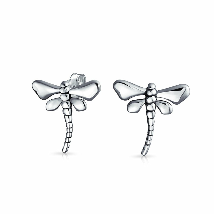 Shop Women Bling Jewelry Stud Earrings | Garden Insects Dragonfly Firefly Butterfly Stud Earrings .925 Sterling