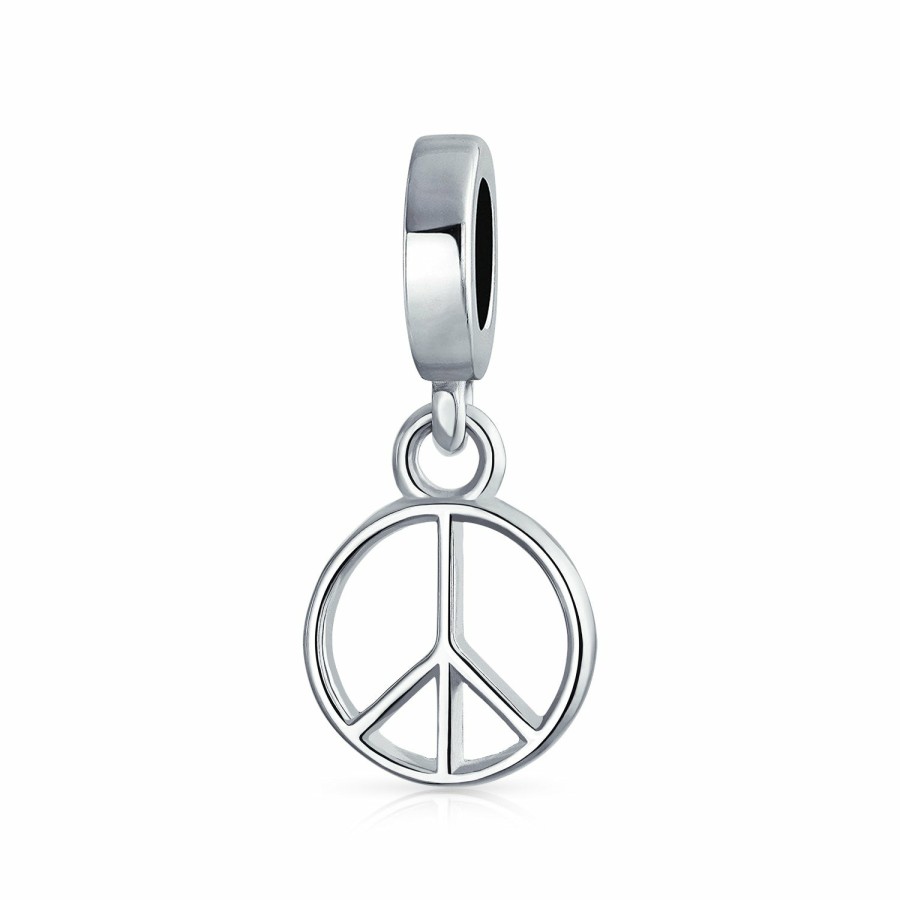 Shop Women Bling Jewelry Unique Charms | World Peace Sign Love Hippie Bus Barrel Dangle Charm Bead .925