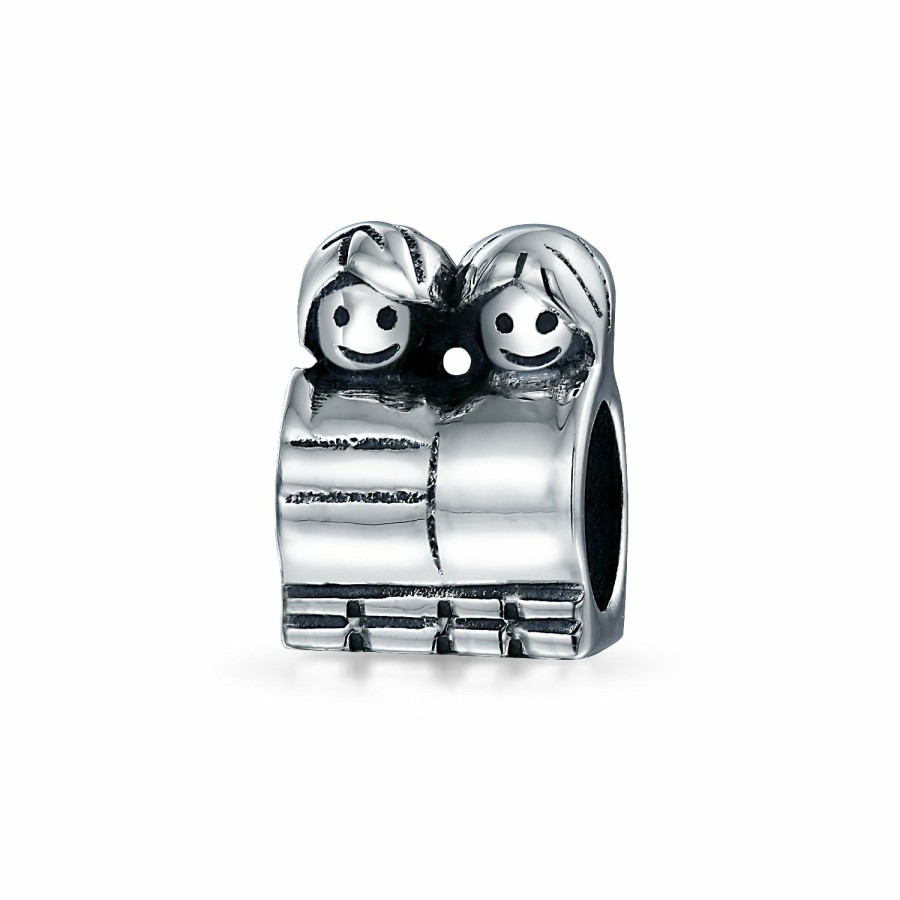 Shop Women Bling Jewelry Mothers Day Charm Beads | Bff Brother Sister Friends Love Family Charm Bead .925 Sterling