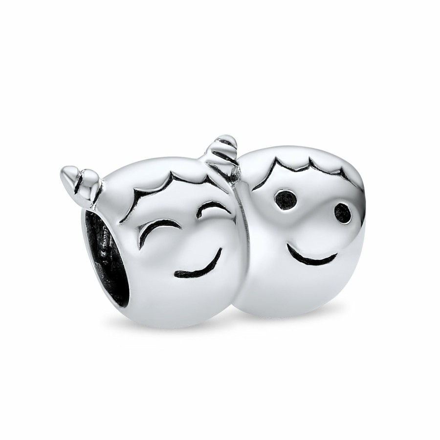 Shop Women Bling Jewelry Mothers Day Charm Beads | Bff Brother Sister Friends Love Family Charm Bead .925 Sterling