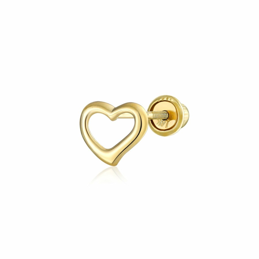 Shop Women Bling Jewelry Ear Piercing | Tiny 14K Gold Infinity Love Symbol Heart Cartilage Ear Lobe Earring