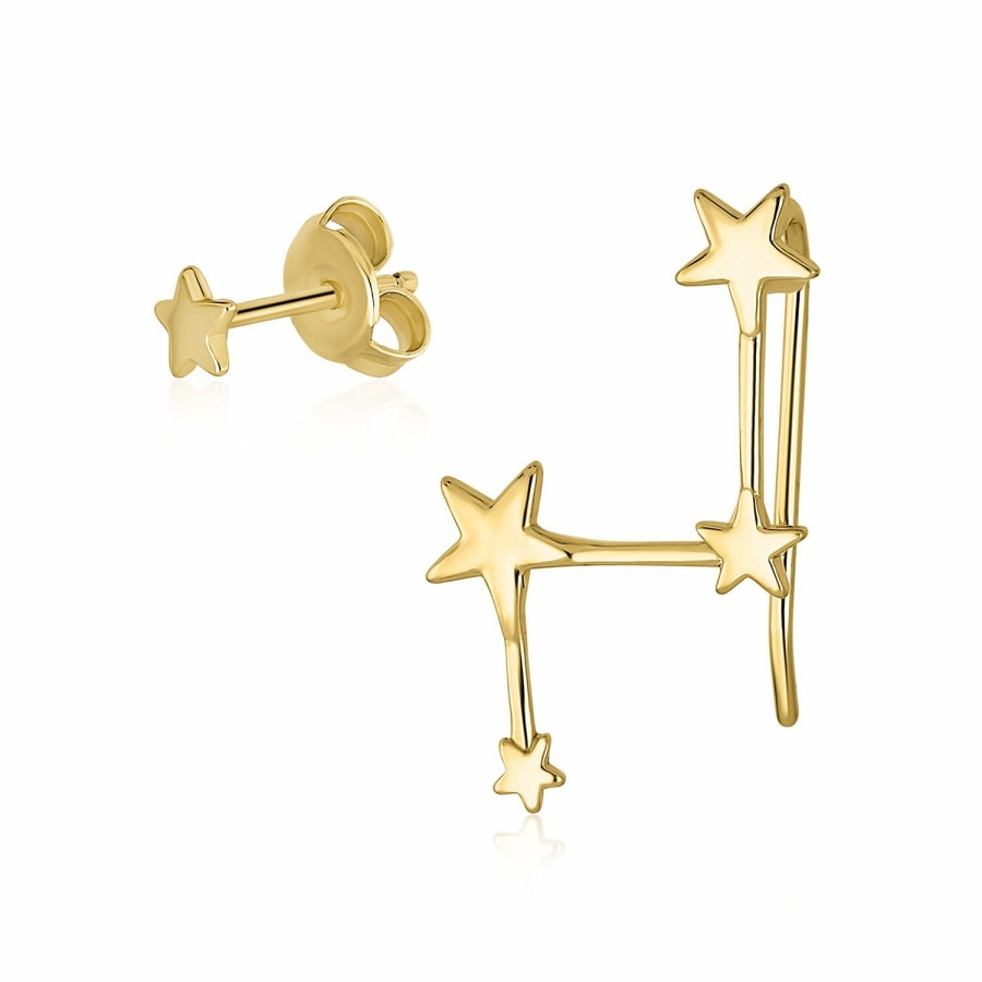 Shop Women Bling Jewelry Ear Cuffs, Cartilage Earrings | Horoscope Astrology Zodiac Constellation Celestial Necklace Earrings