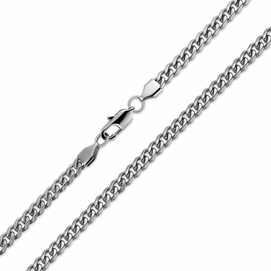 Shop Women Bling Jewelry Chains Necklaces | Mens 8Mm Curb Cuban Chain Necklace Gold Silver Stainless Steel 24 30"