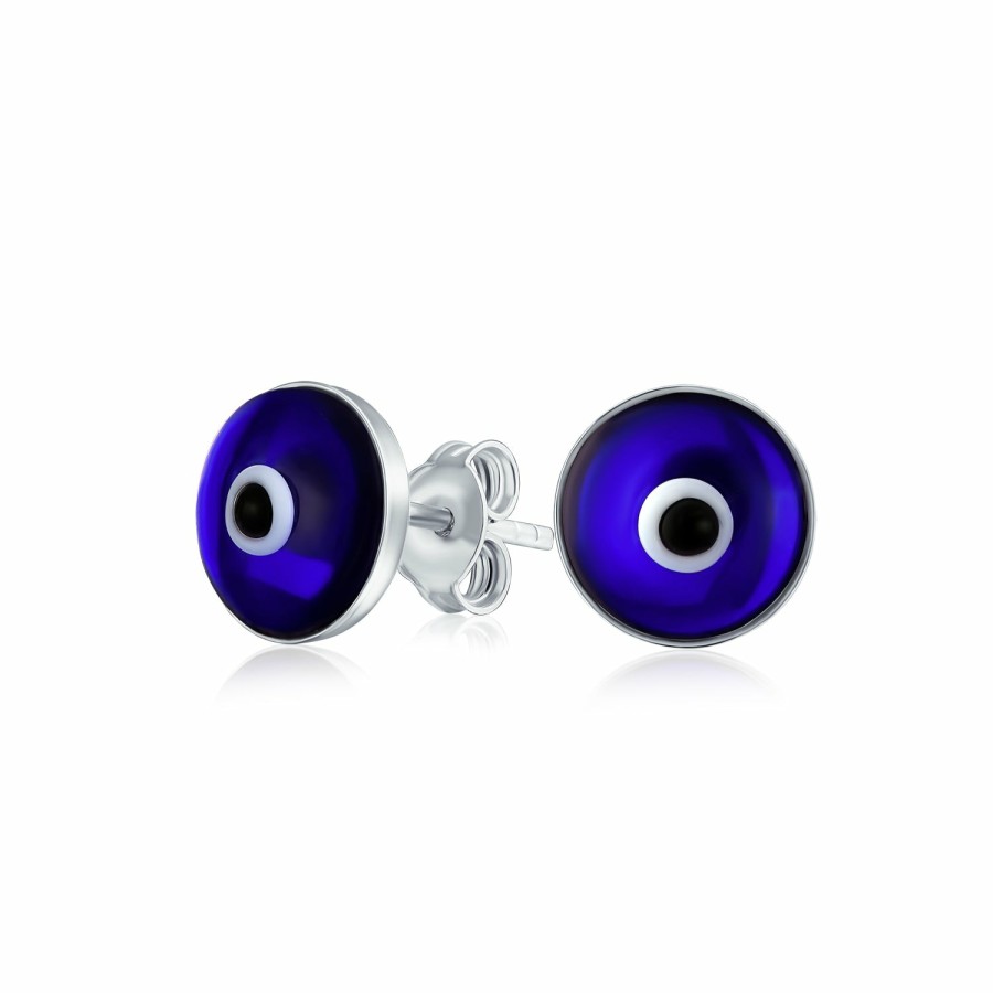 Shop Women Bling Jewelry Stud Earrings | Evil Eye Spiritual Stud Earrings Murano Glass Sterling Silver