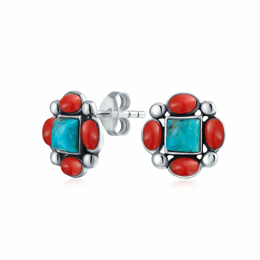 Shop Women Bling Jewelry Stud Earrings | Western Jewelry .925 Sterling Silver Stud Earrings