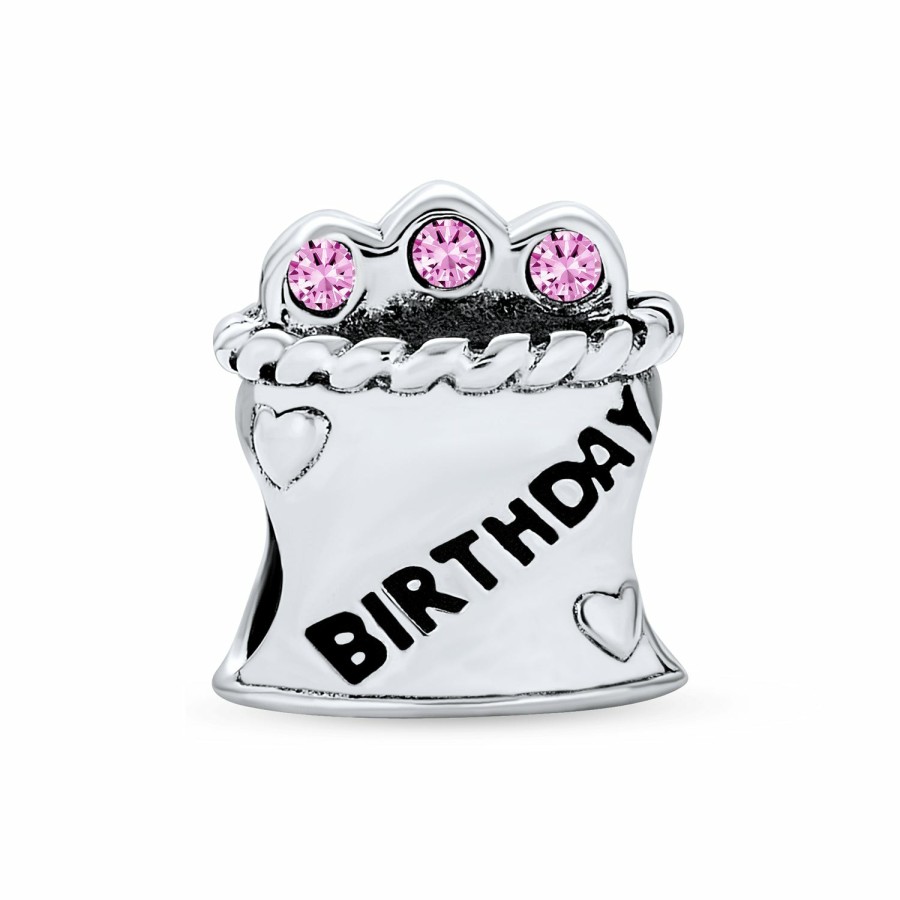 Shop Women Bling Jewelry Dangle Beads | Celebration Book Words Happy Birthday Cake Cone Charm Bead .925