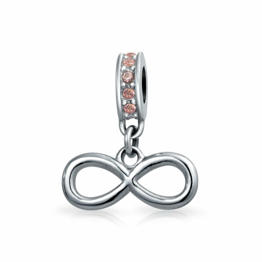 Shop Women Bling Jewelry Unique Charms | Valentine Open Infinity Heart Spacer Bead Charm .925Sterling