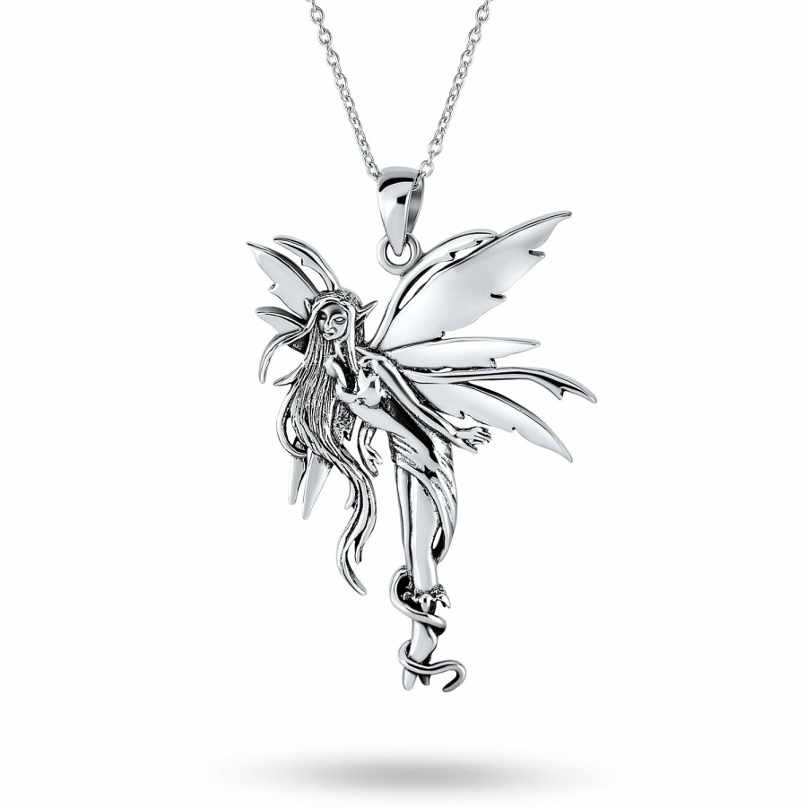 Shop Women Bling Jewelry Pendant Necklaces | Firefly Fairies Pixie Fairy Angel Necklace Pendant Sterling Silver