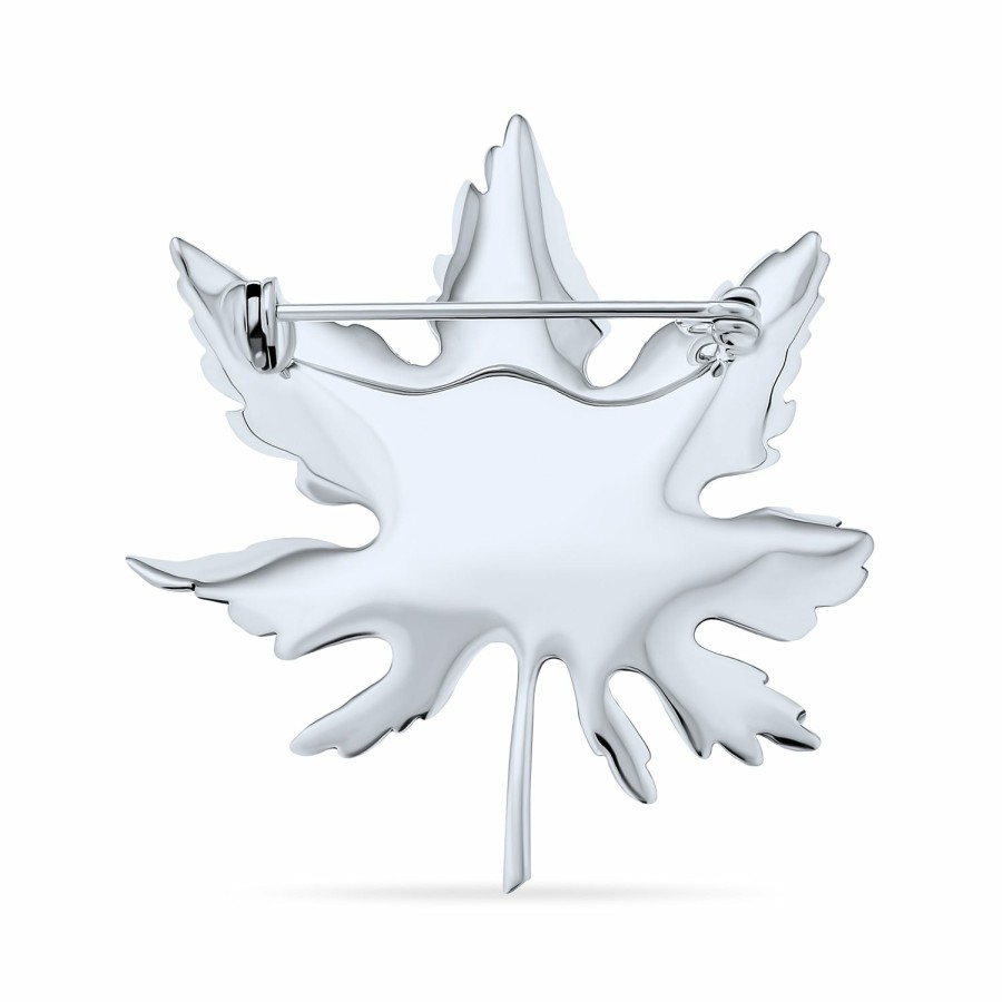 Shop Women Bling Jewelry Pins & Brooches | Western Jewelry Canada Maple Leaf Pin Brooch .925Sterling Silver