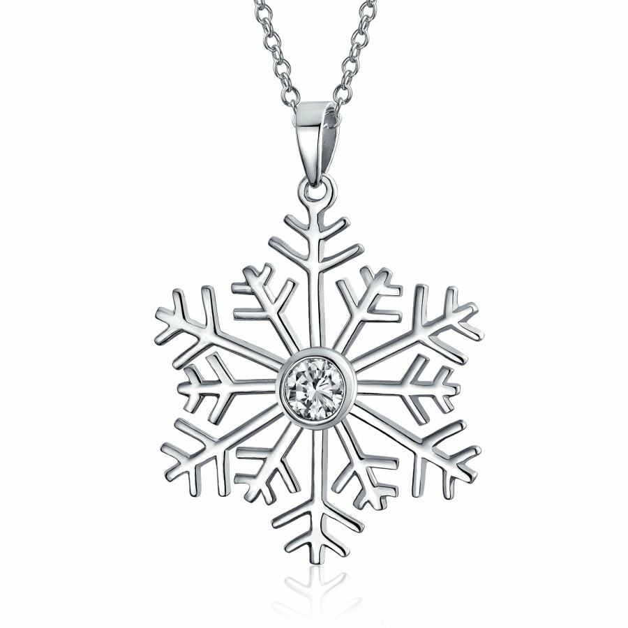 Shop Women Bling Jewelry Jewelry Sets | Christmas Set Branch Snowflake Pendant Cz Necklace Stud Earring .925