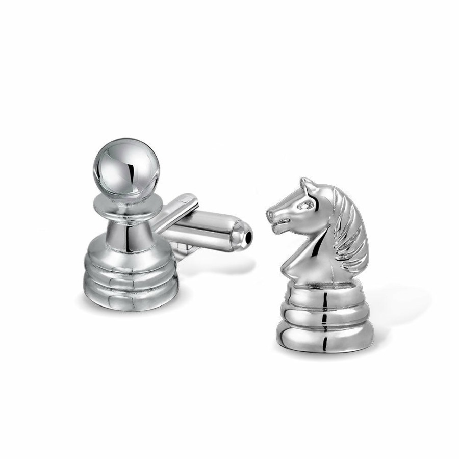 Shop Men Bling Jewelry Cufflinks | Chess Player Master Knight Cufflinks Stainless Steel