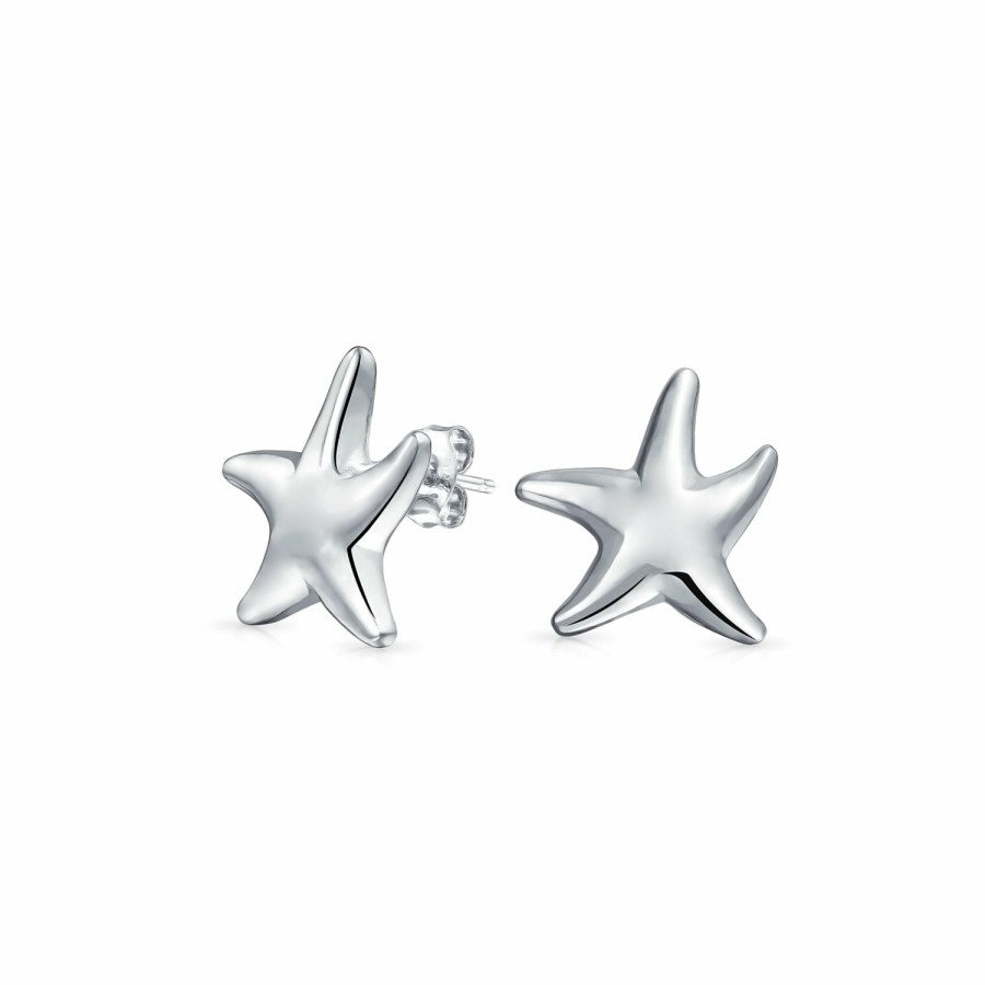 Shop Women Bling Jewelry Pendant Necklaces | Beach Nautical Jewelry Set Starfish Pendant Stud Earrings .925