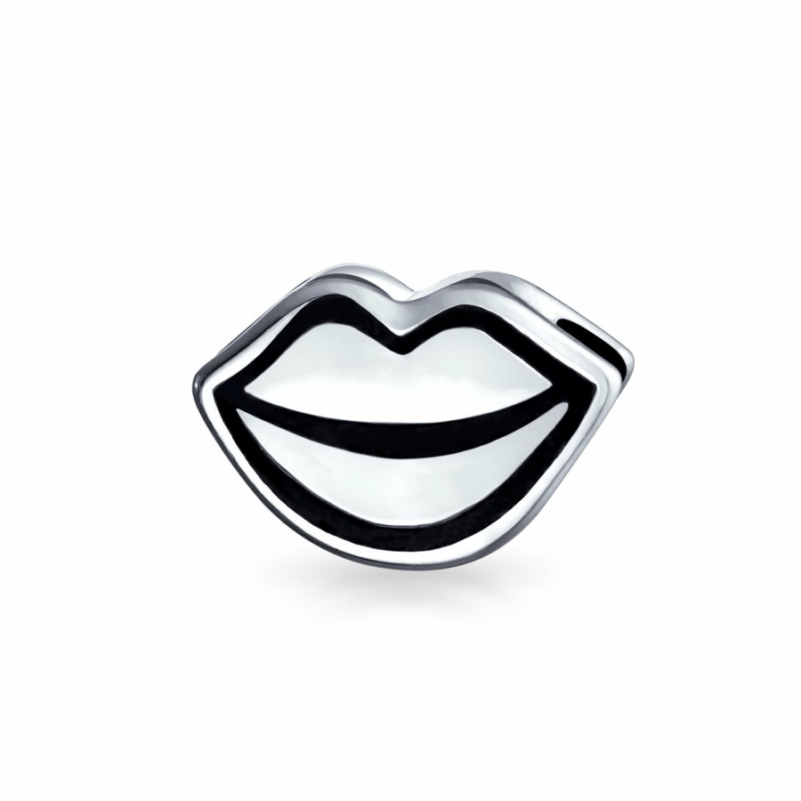 Shop Women Bling Jewelry Unique Charms | Couples Valentine Sexy Smile Kissing Lips Perfume Bead .925