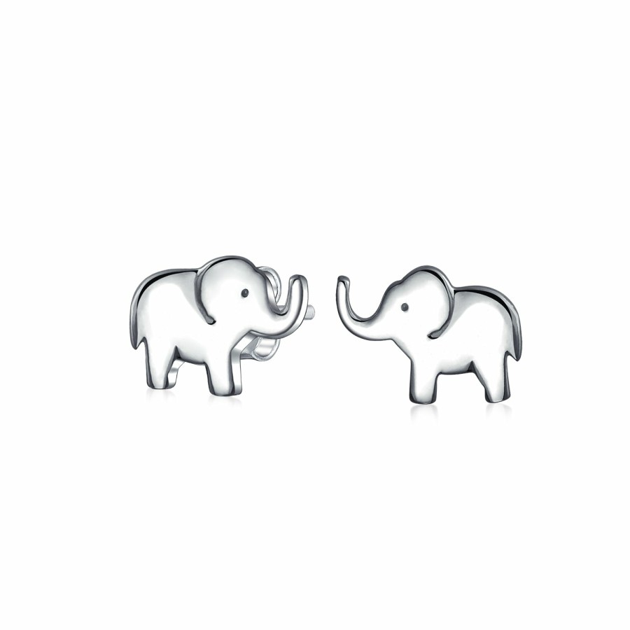 Shop Women Bling Jewelry Stud Earrings | Lover Good Luck Wise Elephant Stud Earrings .925 Sterling Silver