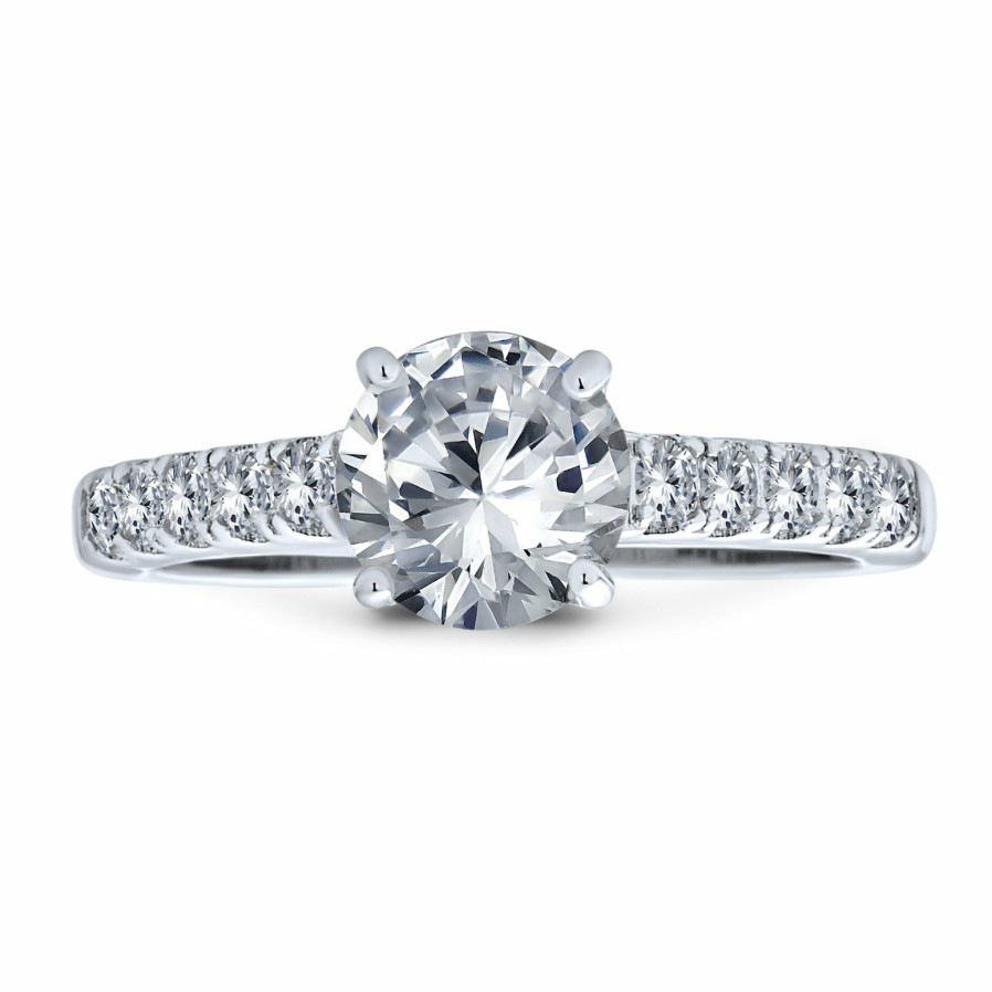 Shop Women Bling Jewelry Engagement Rings | 1.75Ct Aaa Cz Solitaire Engagement Ring Band .925Sterling Silver