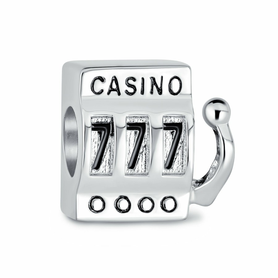 Shop Women Bling Jewelry Travel Charms Beads | Poker Player Cards Casino Jackpot Las Vegas Charm Bead .925