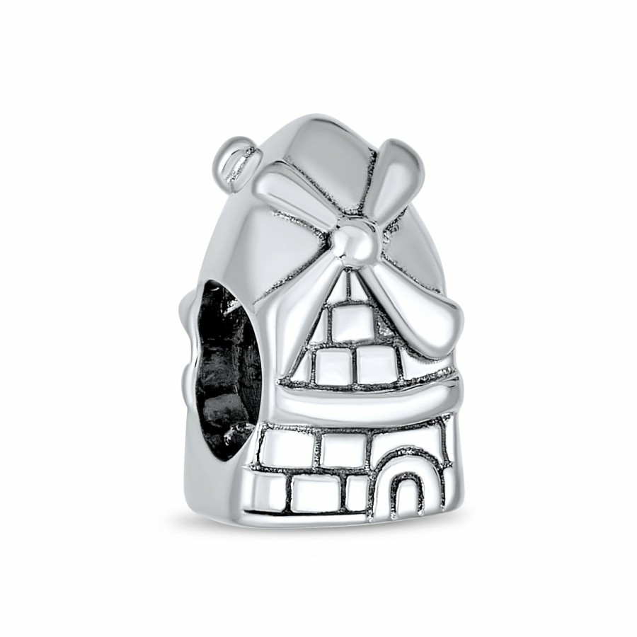 Shop Women Bling Jewelry Unique Charms | Travel Set Paris Eiffel Tower Landmark Clock Tower Charm Bead Sterling