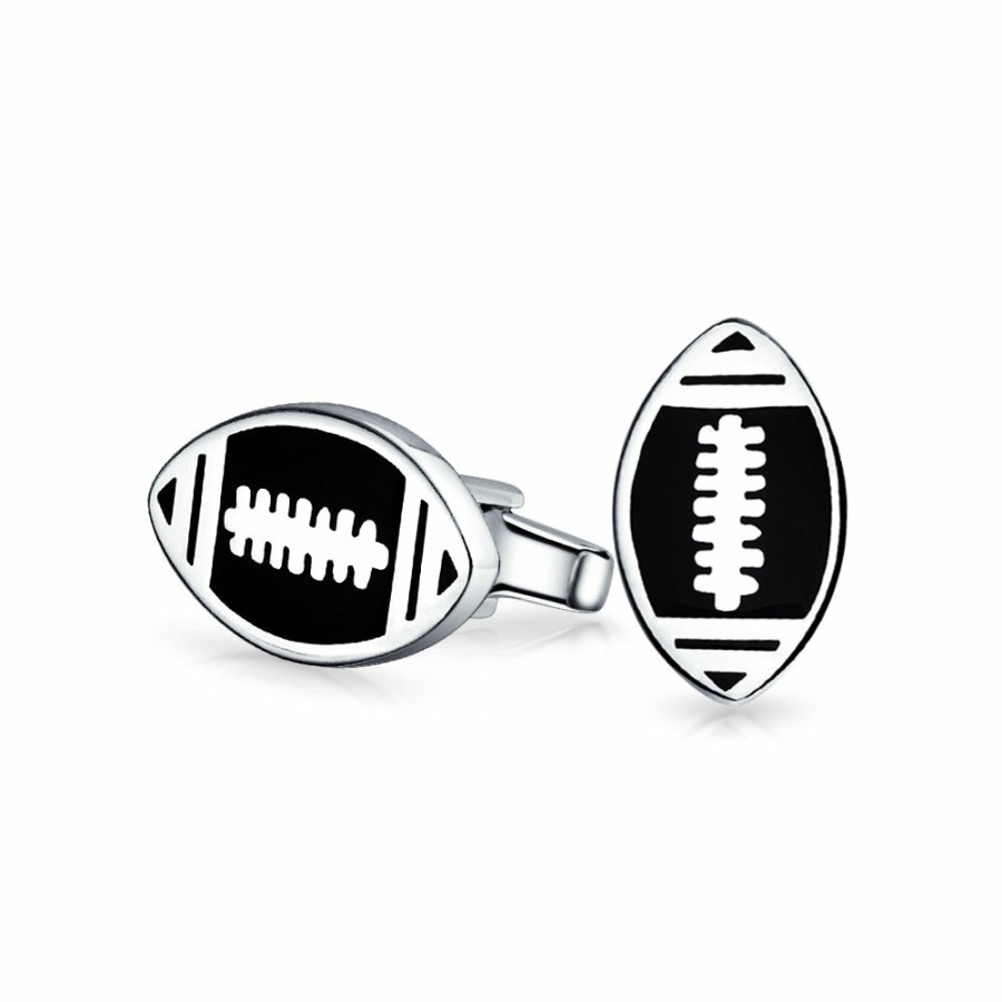 Shop Men Bling Jewelry Cufflinks | Sports Fan Football Basketball Baseball Cufflinks .925 Sterling Silver