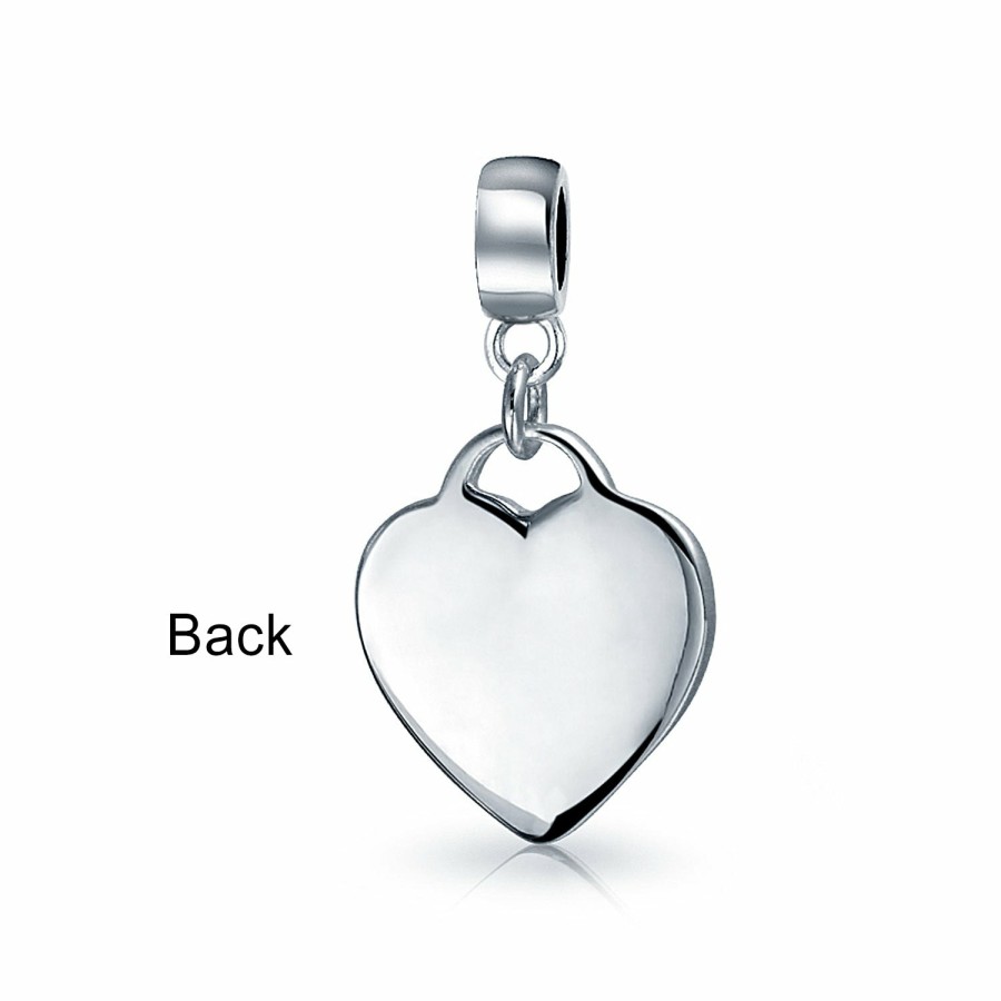 Shop Women Bling Jewelry Love Heart Beads | Vaccinated Heart Shape Vaccines Shot Awareness Charm Bead Silver