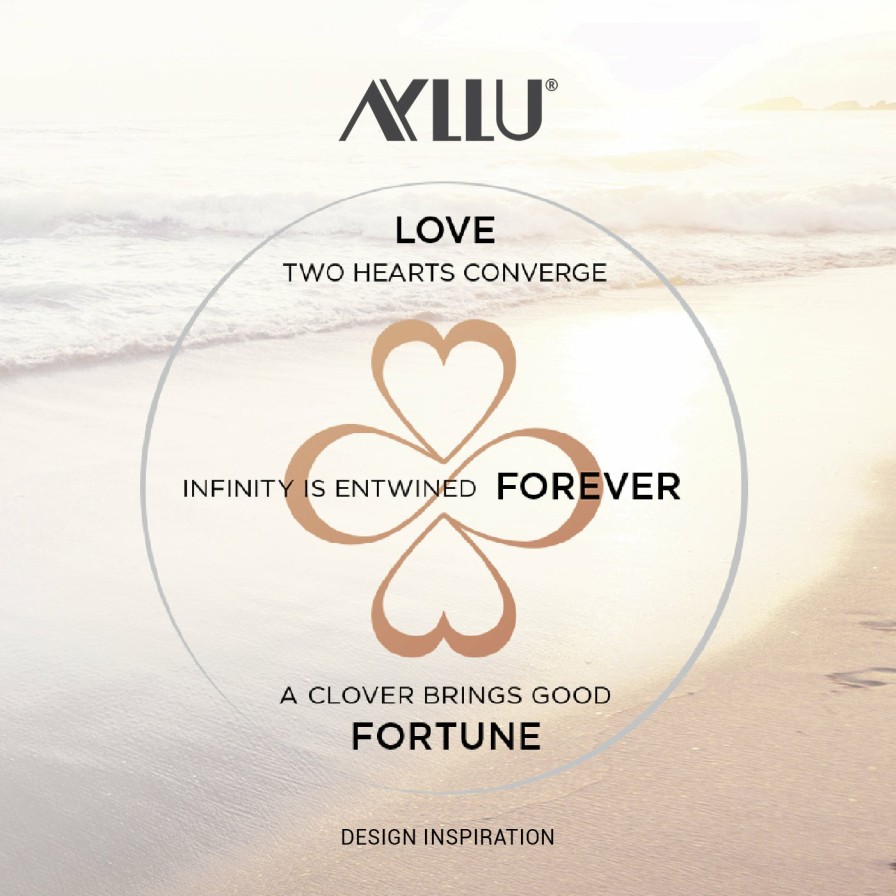 Shop Women Bling Jewelry Pendant Necklaces | Ayllu Love Luck Unity Heart Infinity Clover Pendant Necklace Silk Cord