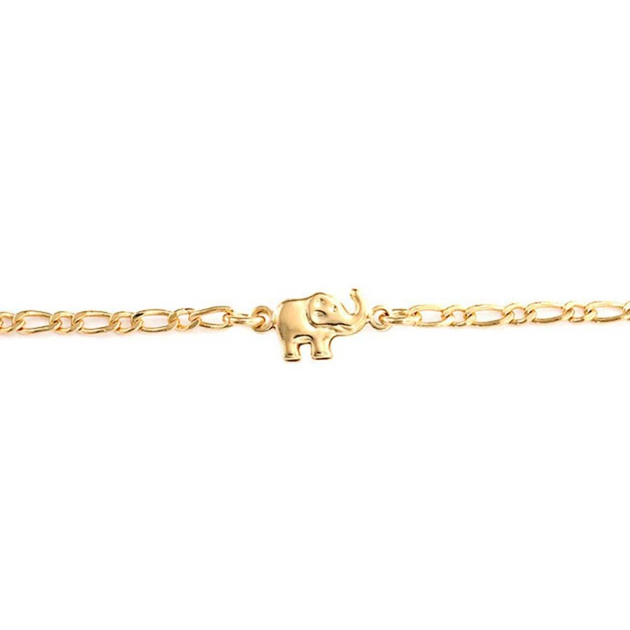 Shop Women Bling Jewelry Delicate Bracelets | Danity Three Lucky Elephant Charm Anklet Ankle Bracelet Gold Plated