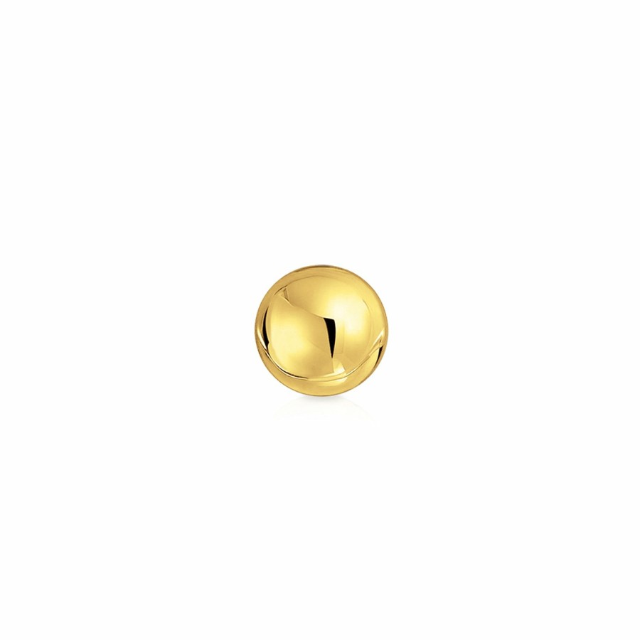 Shop Women Bling Jewelry Stud Earrings | Tiny Round Ball 1Piece Stud Earring Cartilage Real Yellow Gold 3 4 5Mm