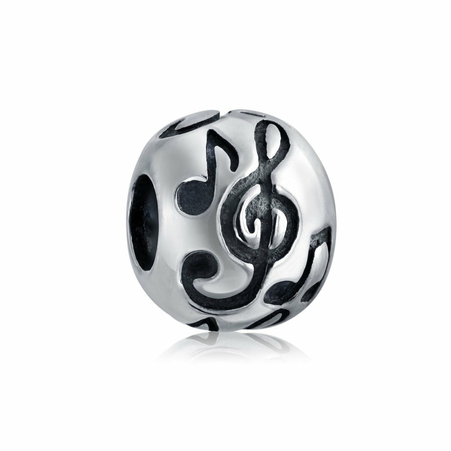 Shop Women Bling Jewelry Unique Charms | Music Teacher Student G Clef Melody Note Microphone Charm Bead Barrel