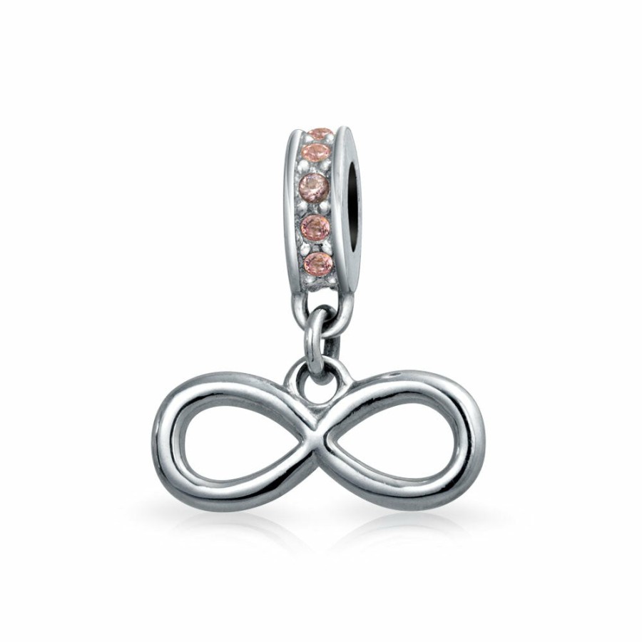 Shop Women Bling Jewelry Dangle Beads | Valentine Open Infinity Heart Spacer Bead Charm .925Sterling