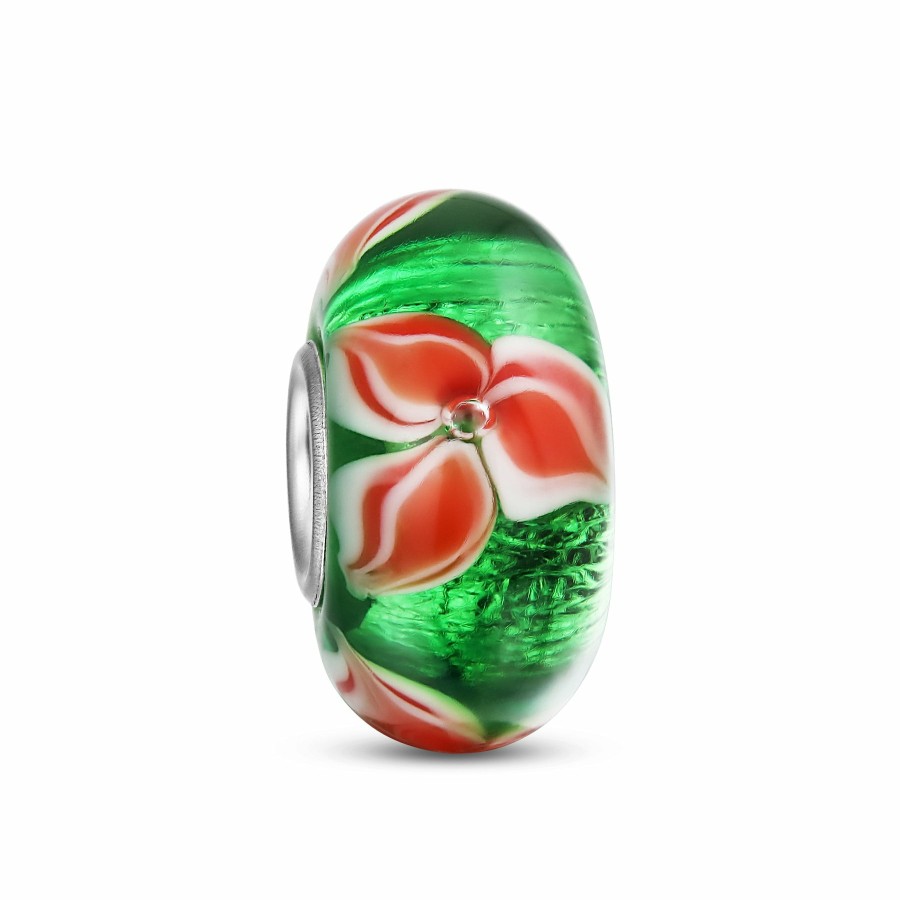 Shop Women Bling Jewelry | Christmas Flower Santa Claus Snowman Candy Cane Murano Glass Bead